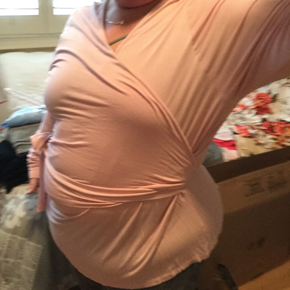 Pink wrap top
